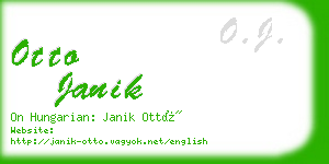 otto janik business card
